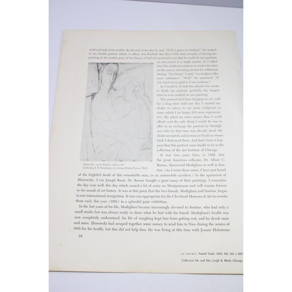 Modigliani Print Nude on a Cushion Vintage 88889 - Picture 5 of 5